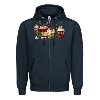 Navy lumberjack coffee Zipper Hoodie - MaliasSmallBusiness