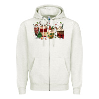 Oatmeal Heather lumberjack coffee Zipper Hoodie - MaliasSmallBusiness