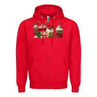 Red lumberjack coffee Zipper Hoodie - MaliasSmallBusiness