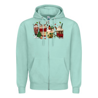 Seafoam lumberjack coffee Zipper Hoodie - MaliasSmallBusiness