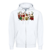 White lumberjack coffee Zipper Hoodie - MaliasSmallBusiness