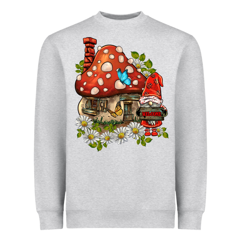 Welcome Gnome Ladybug Heavyweight Sweatshirt by BarkalooDesign | Teevron