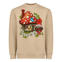 Mushroom welcome gnome ladybug Heavyweight Sweatshirt - BarkalooDesign
