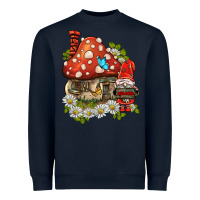 Navy welcome gnome ladybug Heavyweight Sweatshirt - BarkalooDesign