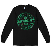 Black prone to shenanigans and malarkey Long Sleeve Tee - MaliasSmallBusiness