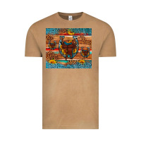 Vintage Camel saddle horseshoe leopard sunflower Vintage Tee - Artiststas