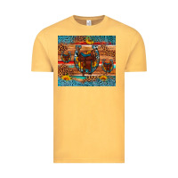 Vintage Mustard saddle horseshoe leopard sunflower Vintage Tee - Artiststas