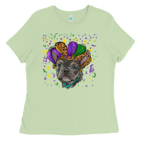 Mardi Gras French Bulldog Ladies Tee | Teevron