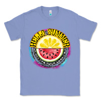 Colony Blue Hello Summer Classic Tee - CowhideDigitalArt