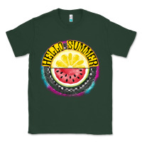 Sports Green Hello Summer Classic Tee - CowhideDigitalArt