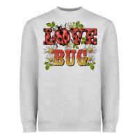 Heather Grey ladybug love bug Heavyweight Sweatshirt - BarkalooDesign