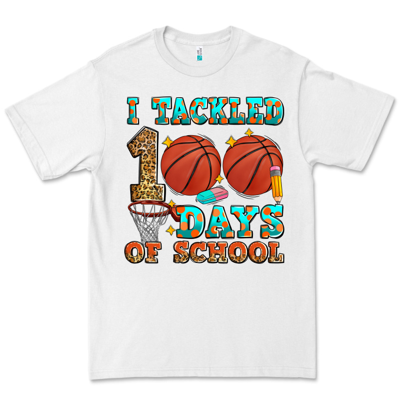 I Tackled 100 Days Of School Basketball Premium Tee by Zillion Design Studio | Teevron