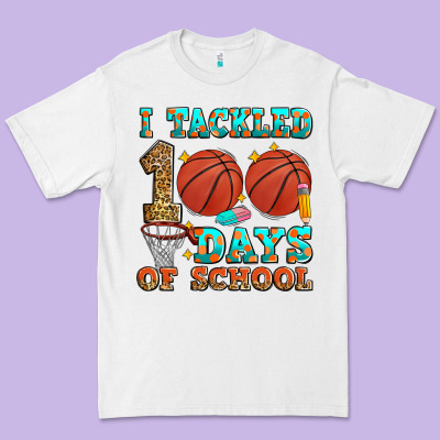 I Tackled 100 Days Of School Basketball Premium Tee Designed By Zillion Design Studio