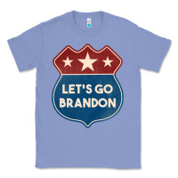 Colony Blue Let's Go Brandon Shield Patch Classic Tee - Jasminsmagicworld