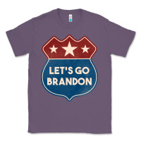 Lavender Let's Go Brandon Shield Patch Classic Tee - Jasminsmagicworld