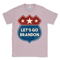 Lilac Let's Go Brandon Shield Patch Classic Tee - Jasminsmagicworld