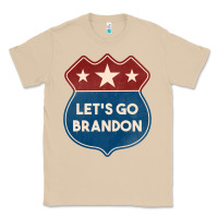 Mushroom Let's Go Brandon Shield Patch Classic Tee - Jasminsmagicworld