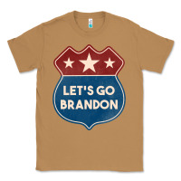 Toasted Coconut Let's Go Brandon Shield Patch Classic Tee - Jasminsmagicworld