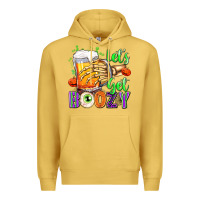 Antique Gold Lets Get Boozy Premium Hoodie - texasbilliewilder