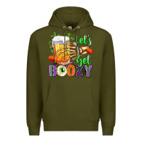 Army Green Lets Get Boozy Premium Hoodie - texasbilliewilder