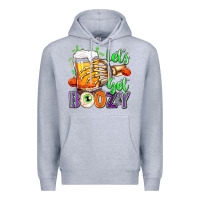 Heather Grey Lets Get Boozy Premium Hoodie - texasbilliewilder