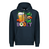 Navy Lets Get Boozy Premium Hoodie - texasbilliewilder
