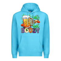 Ocean Blue Lets Get Boozy Premium Hoodie - texasbilliewilder
