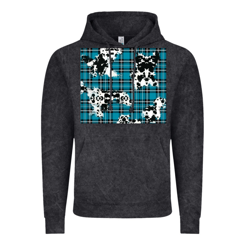 Winter Plaid And Cowhide Pattern Vintage Hoodie by RanaPortraitStore | Teevron