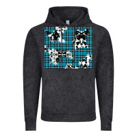 Vintage Black winter plaid and cowhide pattern Vintage Hoodie - RanaPortraitStore