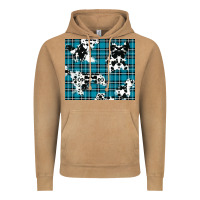 Vintage Camel winter plaid and cowhide pattern Vintage Hoodie - RanaPortraitStore