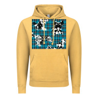 Vintage Mustard winter plaid and cowhide pattern Vintage Hoodie - RanaPortraitStore
