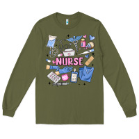 Army Green can't talk right now doing nurse stuff Long Sleeve Tee - MaliasSmallBusiness