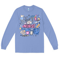 Colony Blue can't talk right now doing nurse stuff Long Sleeve Tee - MaliasSmallBusiness