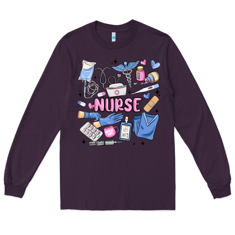 Can't Talk Right Now Doing Nurse Stuff Long Sleeve Tee by MaliasSmallBusiness | Teevron