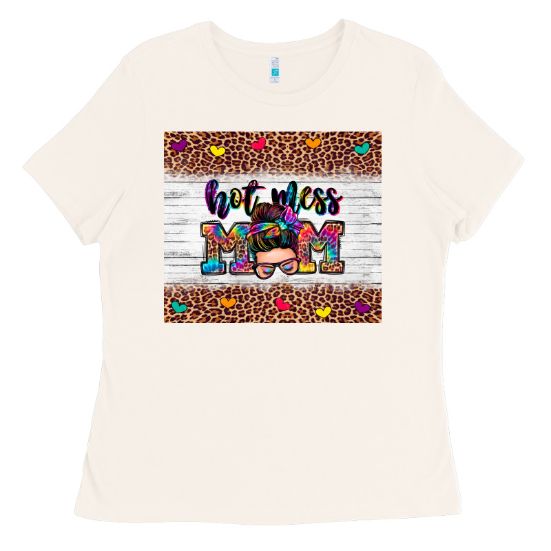 Hot Mess Mom Ladies Tee by Zillion Design Studio | Teevron