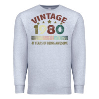 Heather Grey Vintage 1980 Limited Edition 41 Years Of Being Awesome Premium Sweatshirt - Bettercallsaul