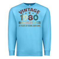 Ocean Blue Vintage 1980 Limited Edition 41 Years Of Being Awesome Premium Sweatshirt - Bettercallsaul