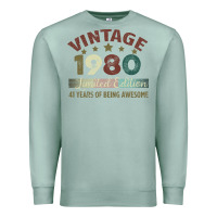 Seafoam Vintage 1980 Limited Edition 41 Years Of Being Awesome Premium Sweatshirt - Bettercallsaul