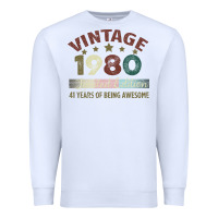 White Vintage 1980 Limited Edition 41 Years Of Being Awesome Premium Sweatshirt - Bettercallsaul