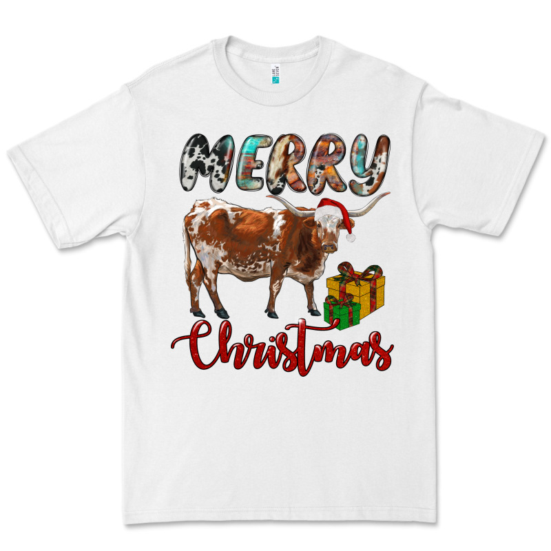 Texas Longhorn Merry Christmas Premium Tee by RanaPortraitStore | Teevron