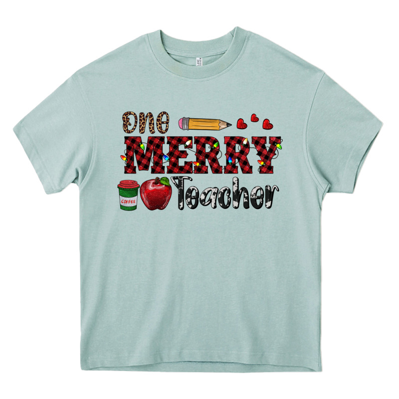 One Merry Teacher Heavy Core Tee by RanaPortraitStore | Teevron