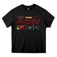 Black one merry teacher Heavy Core Tee - RanaPortraitStore