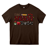 Chocolate Brown one merry teacher Heavy Core Tee - RanaPortraitStore