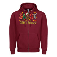 Burgundy Sassy litte thing Zipper Hoodie - NancyCooperArtShop