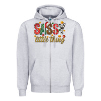 Heather Grey Sassy litte thing Zipper Hoodie - NancyCooperArtShop