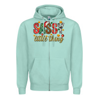 Seafoam Sassy litte thing Zipper Hoodie - NancyCooperArtShop
