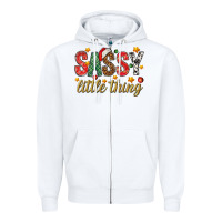 White Sassy litte thing Zipper Hoodie - NancyCooperArtShop