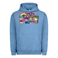 Pigment Pebble Blue lgbtq coffee cups Urban Hoodie - HowdyJamesFarm