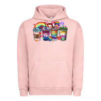 Pigment Salmon lgbtq coffee cups Urban Hoodie - HowdyJamesFarm