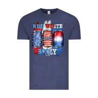 Vintage Denim red white and boozy Vintage Tee - JahusDesignShop